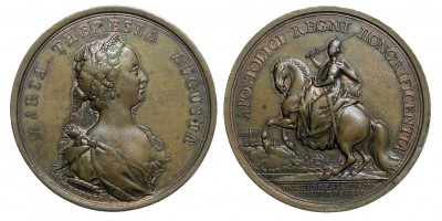 Mária Terézia koronázási érem Pozsony 1741